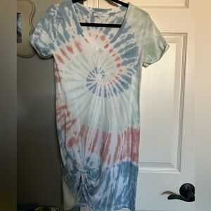 Z Supply Pastel Tie-Dye V-Neck dress size XS LIKE NEW!